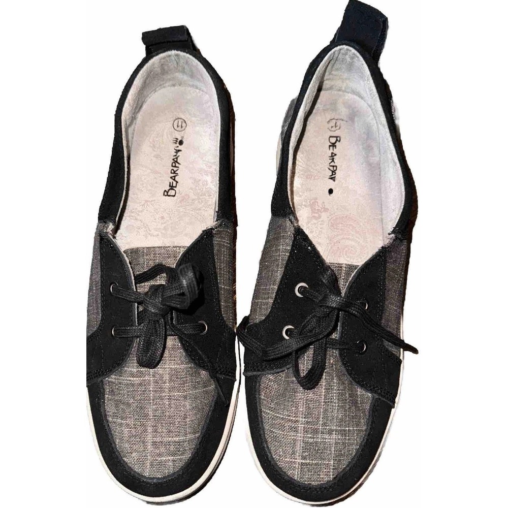 Bearpaw Wilde Walking Comfort Shoes Waterproof Black Gray Women's 11 US EU 42